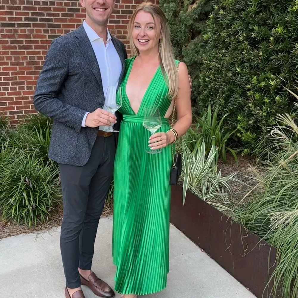 Dresses | Lidee Gala Midi Dress Bright Green S | Poshmark